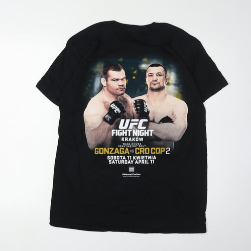 UFC Men's Black Fight Night T-Shirt, Size M, Sports Style