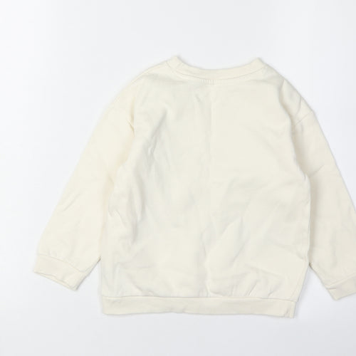 George Boys Lightning McQueen White Pullover Sweatshirt 2-3Y