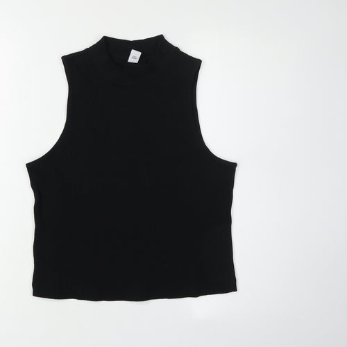 Old Navy Women's Black Mock Neck Tank Top L