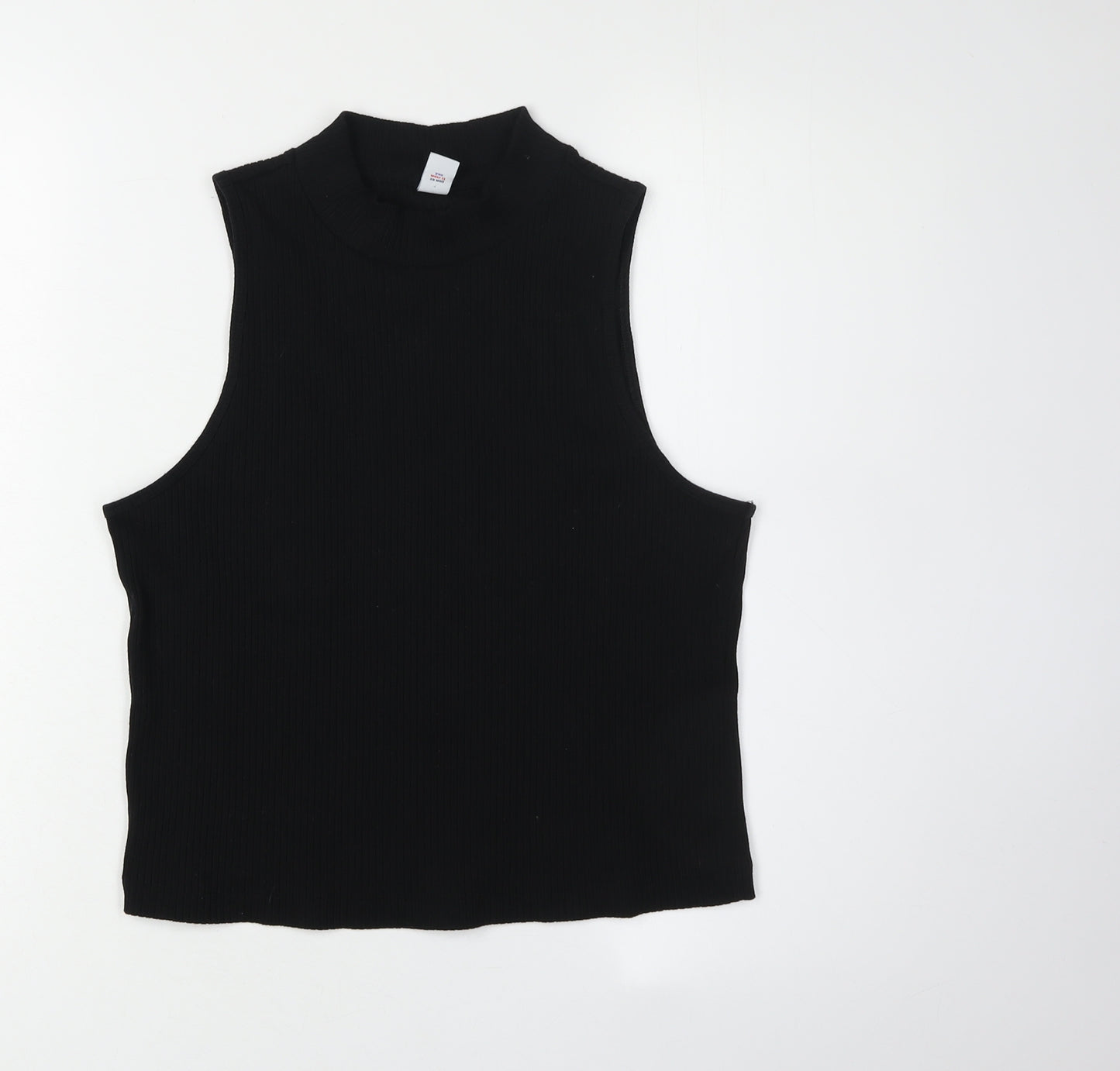 Old Navy Women's Black Mock Neck Tank Top L
