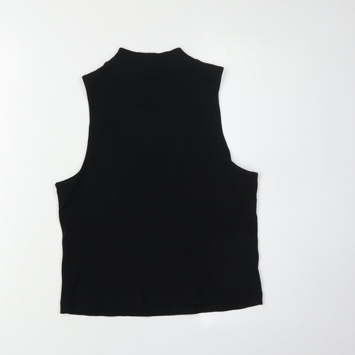 Old Navy Women's Black Mock Neck Tank Top L