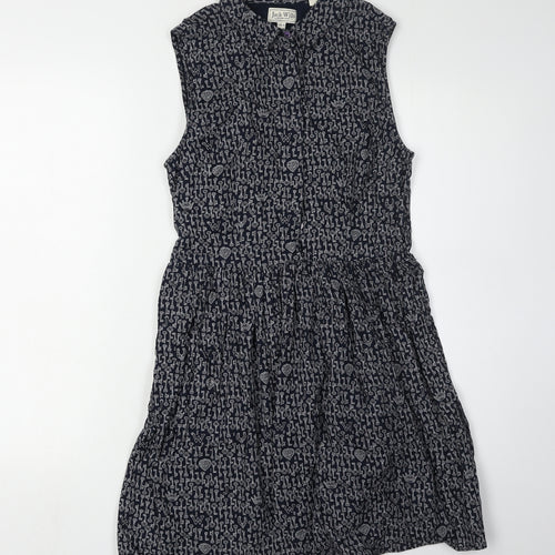 Jack Wills Women's Black Sleeveless Collared Dress