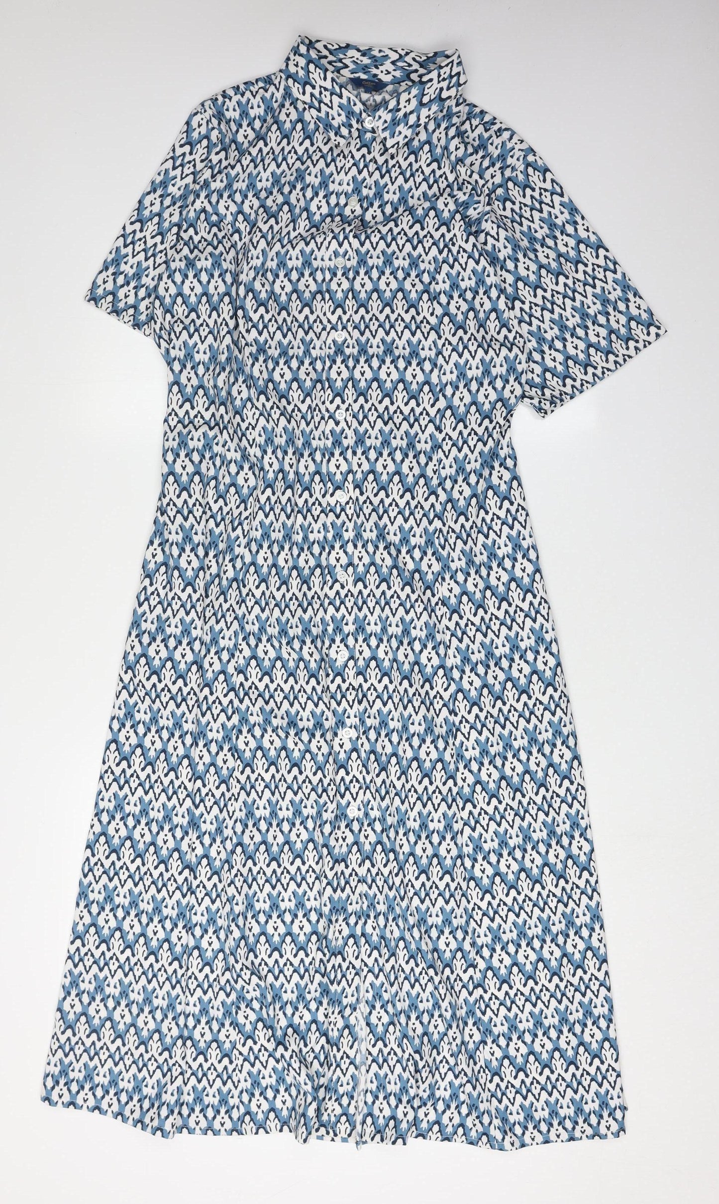 Cotton Traders Women's Blue Shirt Dress Size 14