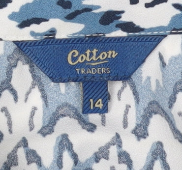 Cotton Traders Women's Blue Shirt Dress Size 14