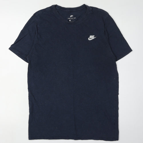 Nike Men's Blue Athletic Fit Tee, Size L, Crew Neck
