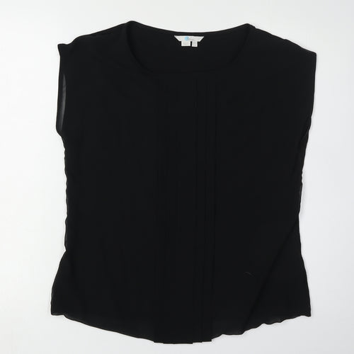 Boden Women's Black Sleeveless Scoop Neck Top Size 12