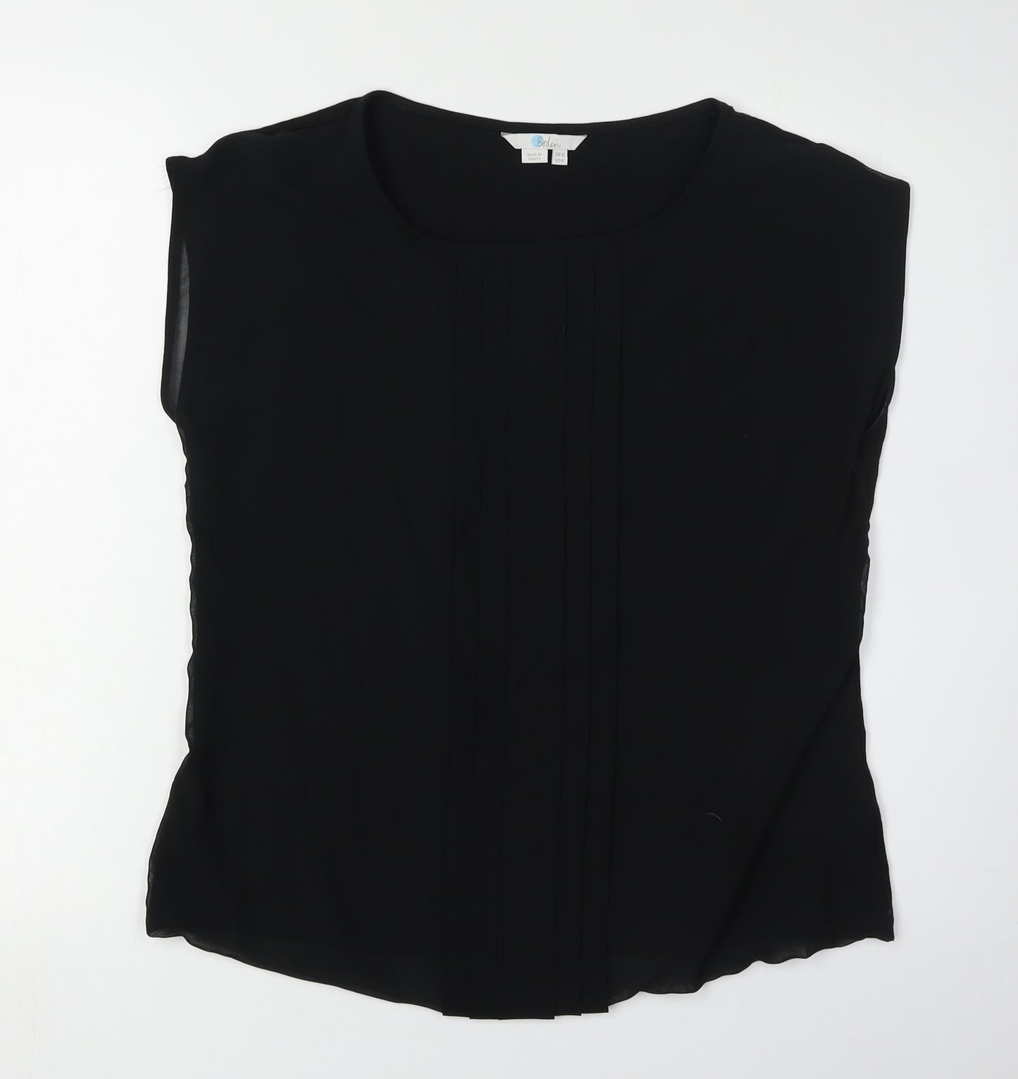 Boden Women's Black Sleeveless Scoop Neck Top Size 12