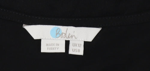 Boden Women's Black Sleeveless Scoop Neck Top Size 12