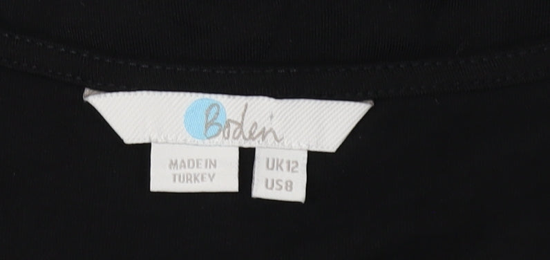 Boden Women's Black Sleeveless Scoop Neck Top Size 12