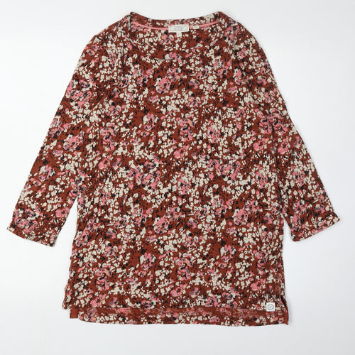Fat Face Women's Floral 3/4 Sleeve Tunic Top UK 8
