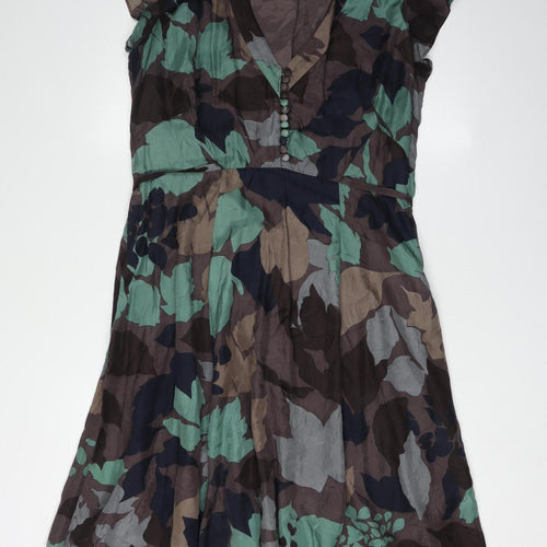 Great Plains Women's Multicoloured XL V-Neck Dress