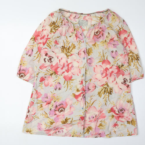 Tom Joule Women's Multicoloured Floral Tunic Blouse M