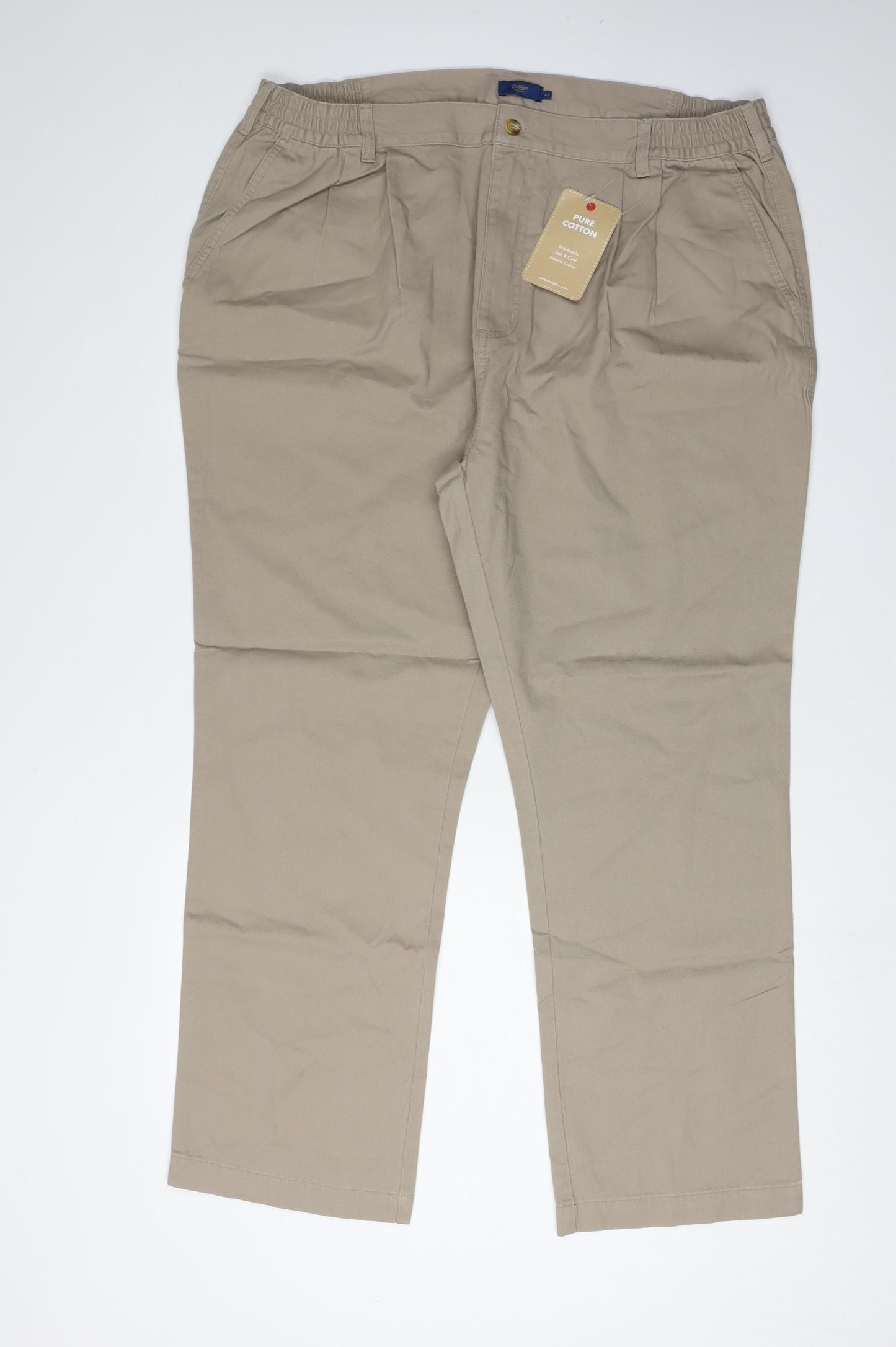 Cotton Traders Men's Beige Chino Trousers Size 42