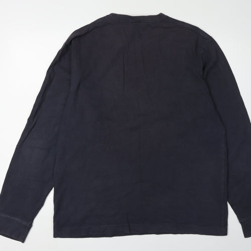 GAP Men's Black Long Sleeve Crew Neck T-Shirt - L