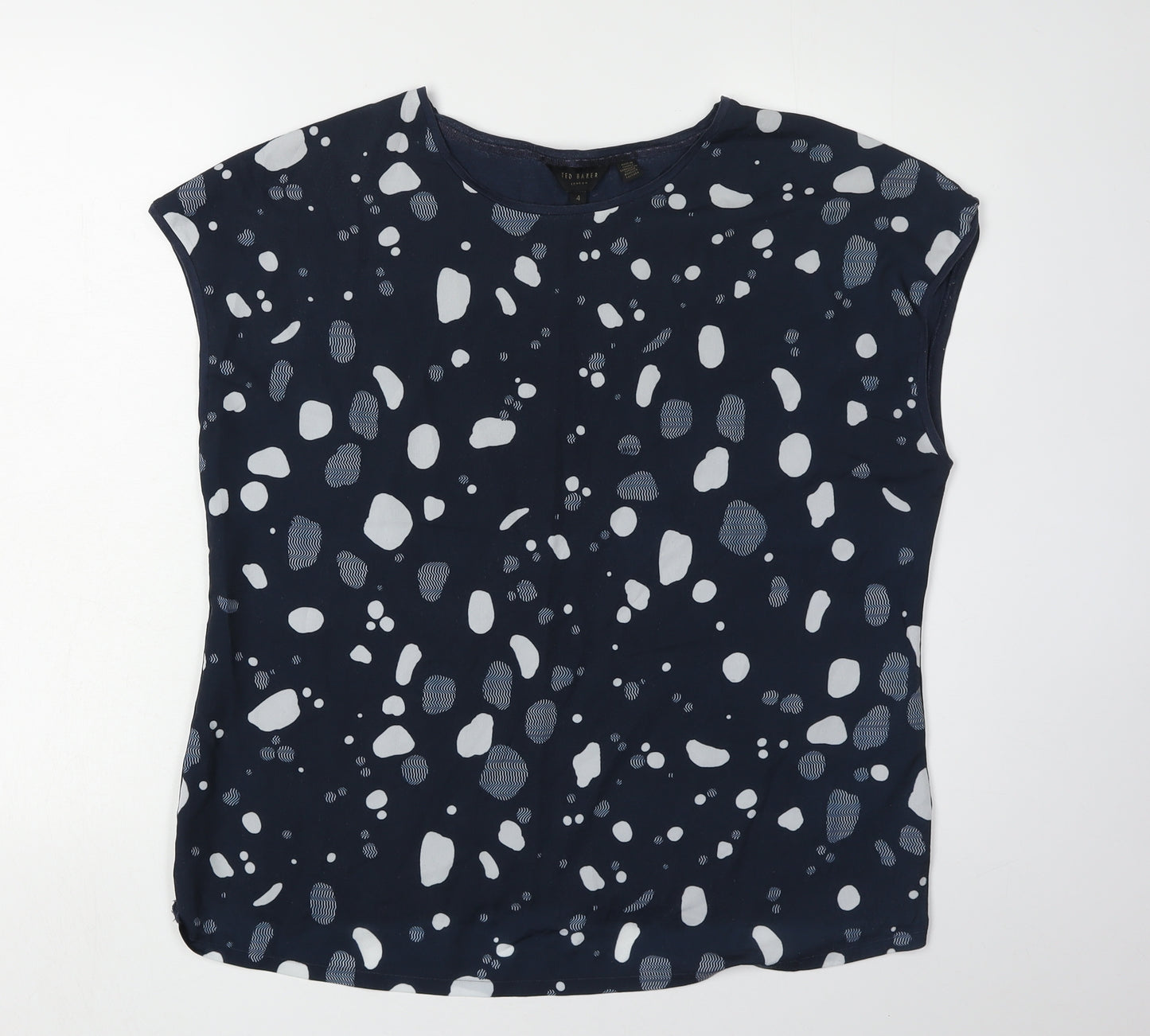 Ted Baker Women's Blue Geometric Blouse Size 12