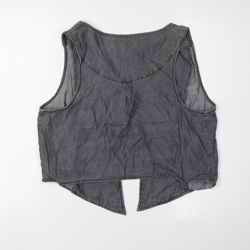 Marks and Spencer Grey Sleeveless Studded Blouse 16