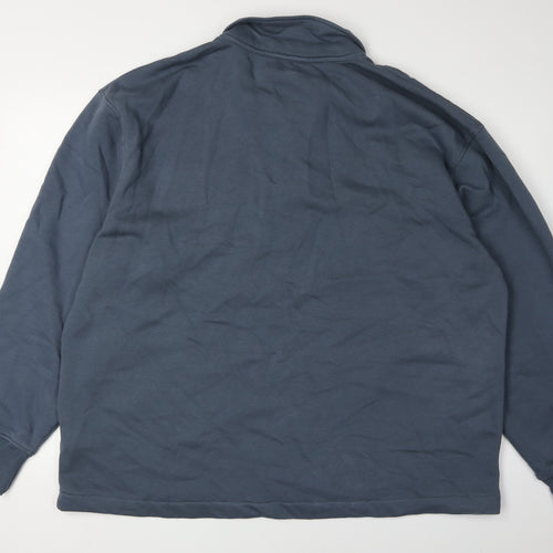 Next Men's XL Blue Collared Zip Sweatshirt