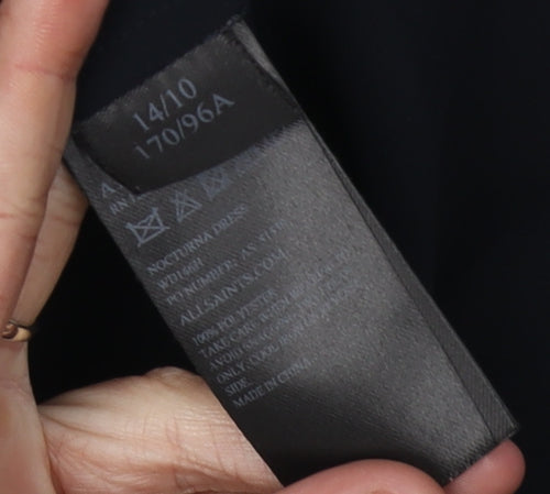 AllSaints Women's Black Asymmetric Dress UK 14