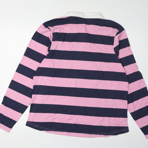 LAGOONERS Women's Striped Polo Shirt - Size 18