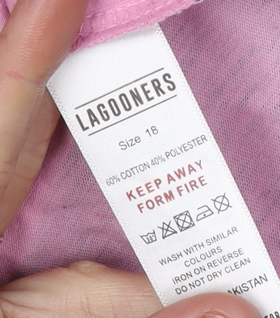 LAGOONERS Women's Striped Polo Shirt - Size 18