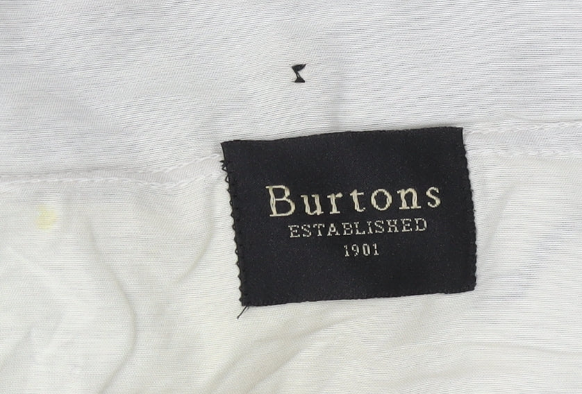 Burtons Men's Black Pleated Trousers 36 in