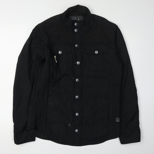 G-Star Men's Black Basic Jacket, L, Stand-Up Collar