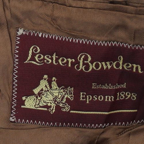 Lester Bowden Men's Brown Check Blazer Size 46S