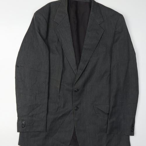 Marks and Spencer Men's Grey Single-Breasted Blazer 40L