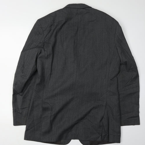 Marks and Spencer Men's Grey Single-Breasted Blazer 40L