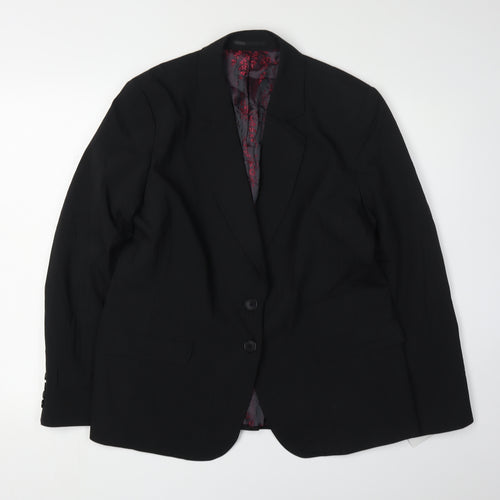 ClubClass Women's Black Suit Jacket, Size 16, Classic Fit
