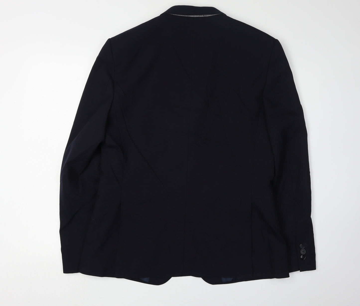 M&S Men's Blue Slim Fit Blazer, Size 42R, Formal Style
