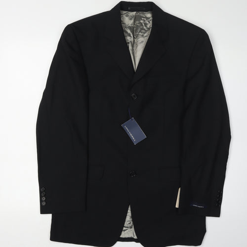 Lino Vierra Men's Black Blazer 34R Single-Breasted