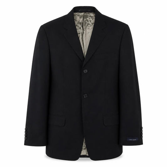 Front view of Lino Vierra Men's Black Blazer 34R Single-Breasted