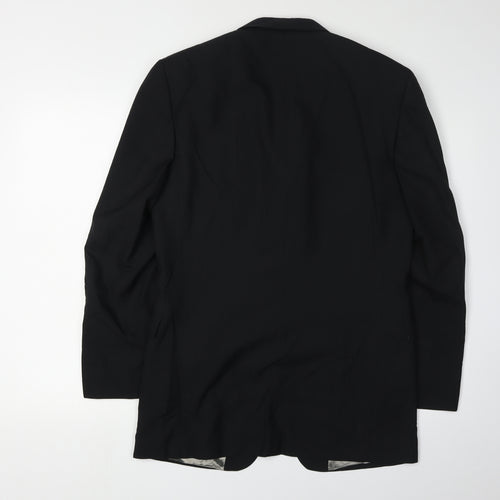 Lino Vierra Men's Black Blazer 34R Single-Breasted