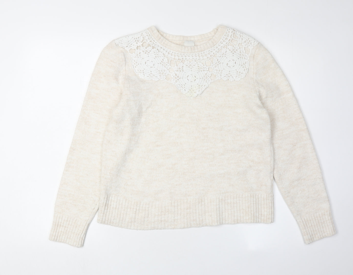 River Island Women's Beige Pullover Jumper Size 12