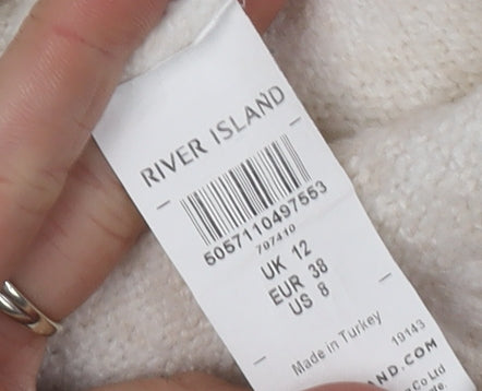 River Island Women's Beige Pullover Jumper Size 12