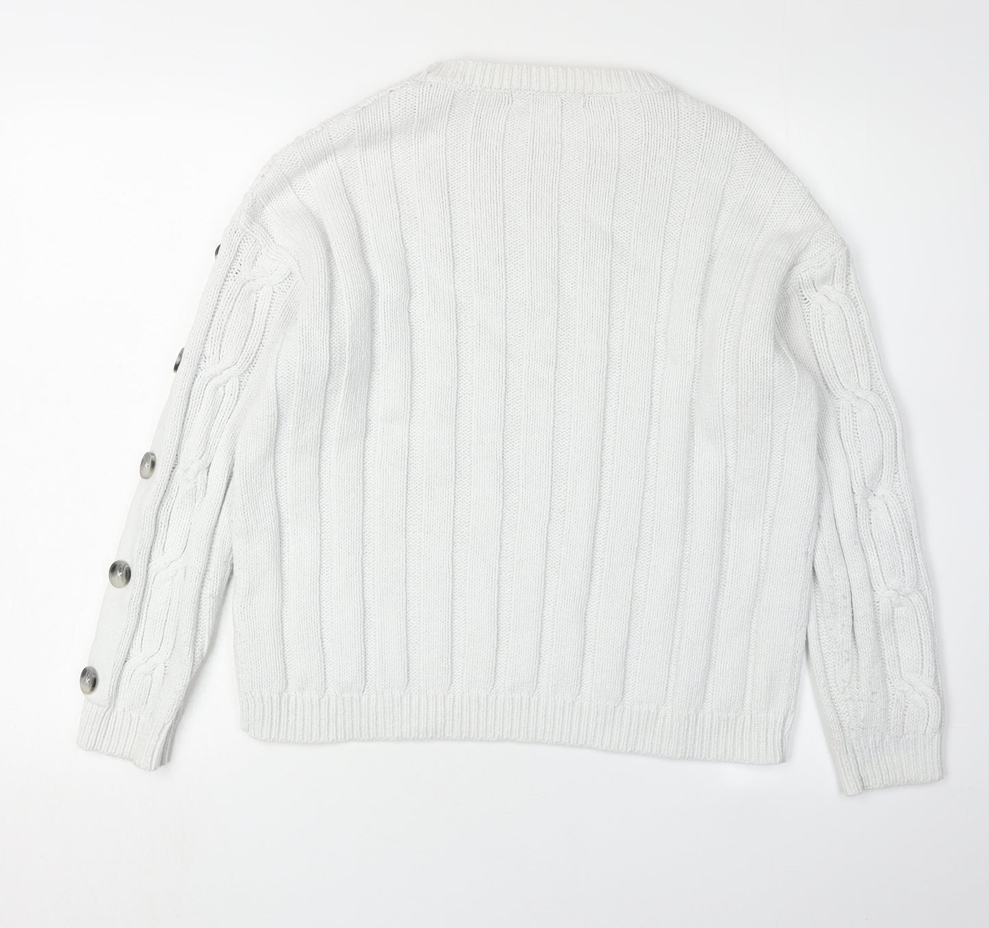 Marks and Spencer Women's White Cable-Knit Jumper