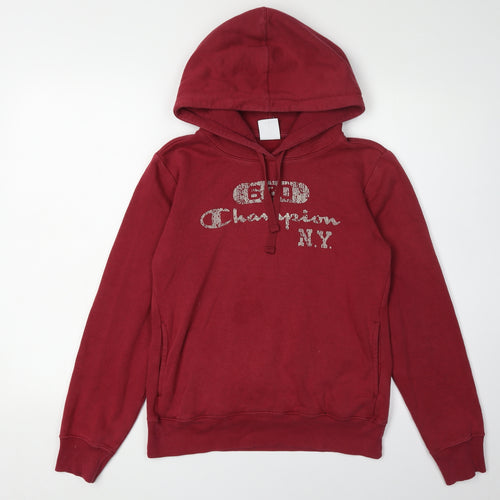 Champion Red Unisex Adults Pullover Hoodie M