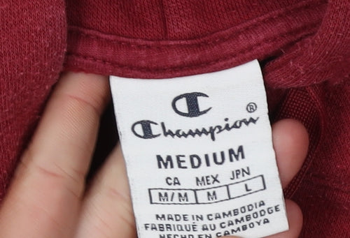 Champion Red Unisex Adults Pullover Hoodie M
