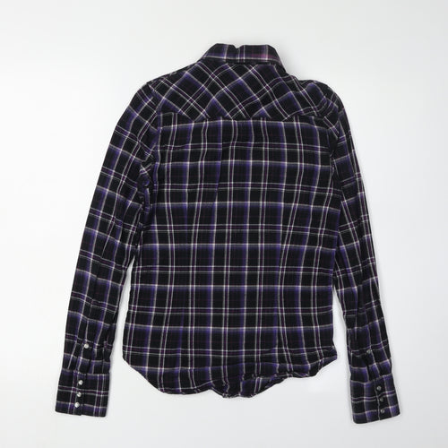 Wrangler Women's Multicoloured Plaid Button-Up Flannel Shirt XS