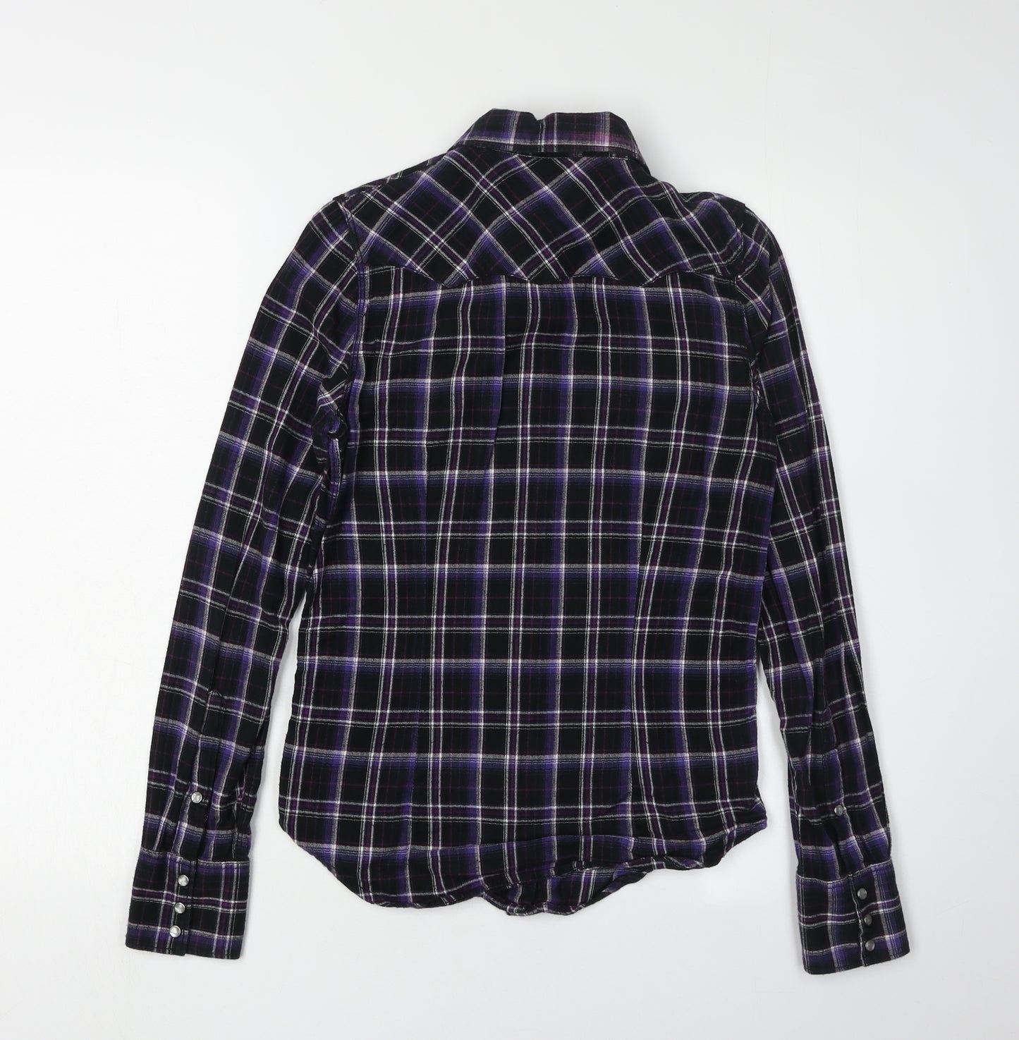 Wrangler Women's Multicoloured Plaid Button-Up Flannel Shirt XS