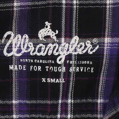 Wrangler Women's Multicoloured Plaid Button-Up Flannel Shirt XS