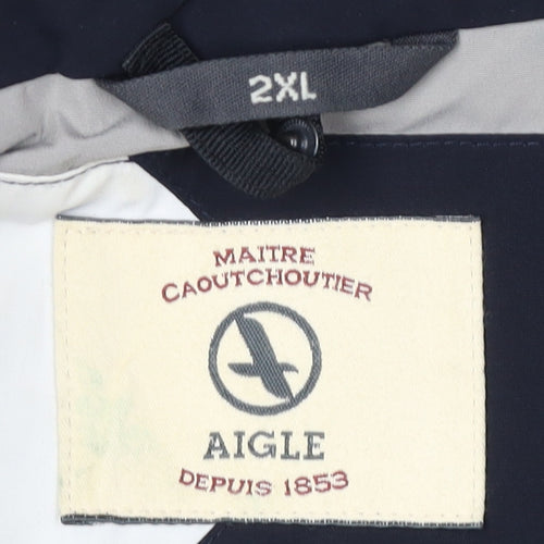 Aigle Men's Blue 2XL Basic Jacket - Casual Outdoor