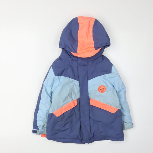 Decathlon Girls' Blue Parka Jacket 3-4 Years Waterproof