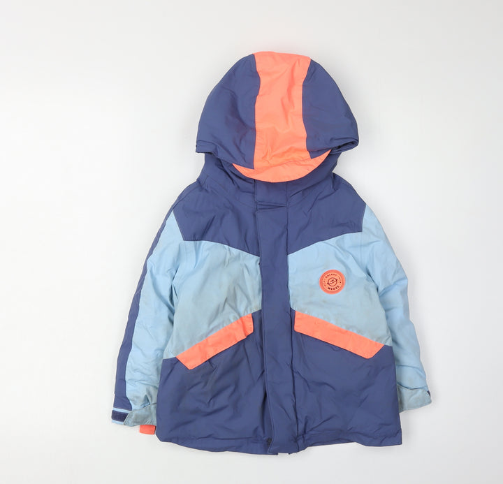 Decathlon Girls' Blue Parka Jacket 3-4 Years Waterproof