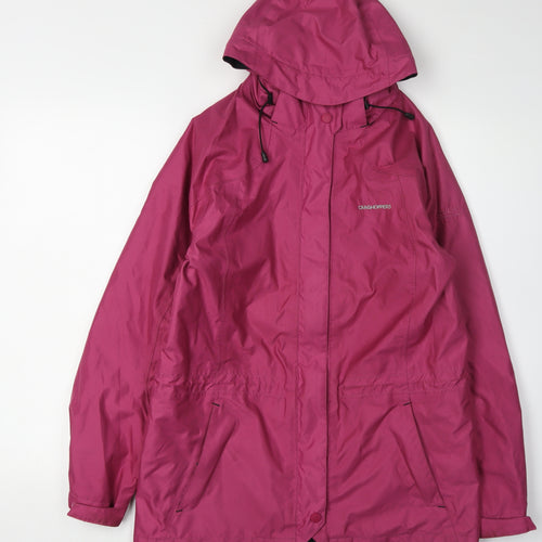 Craghoppers Women's Pink Waterproof Parka Jacket Size 10