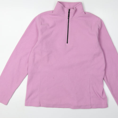 Lands' End Women's Pink Pullover Sweatshirt, Size 12