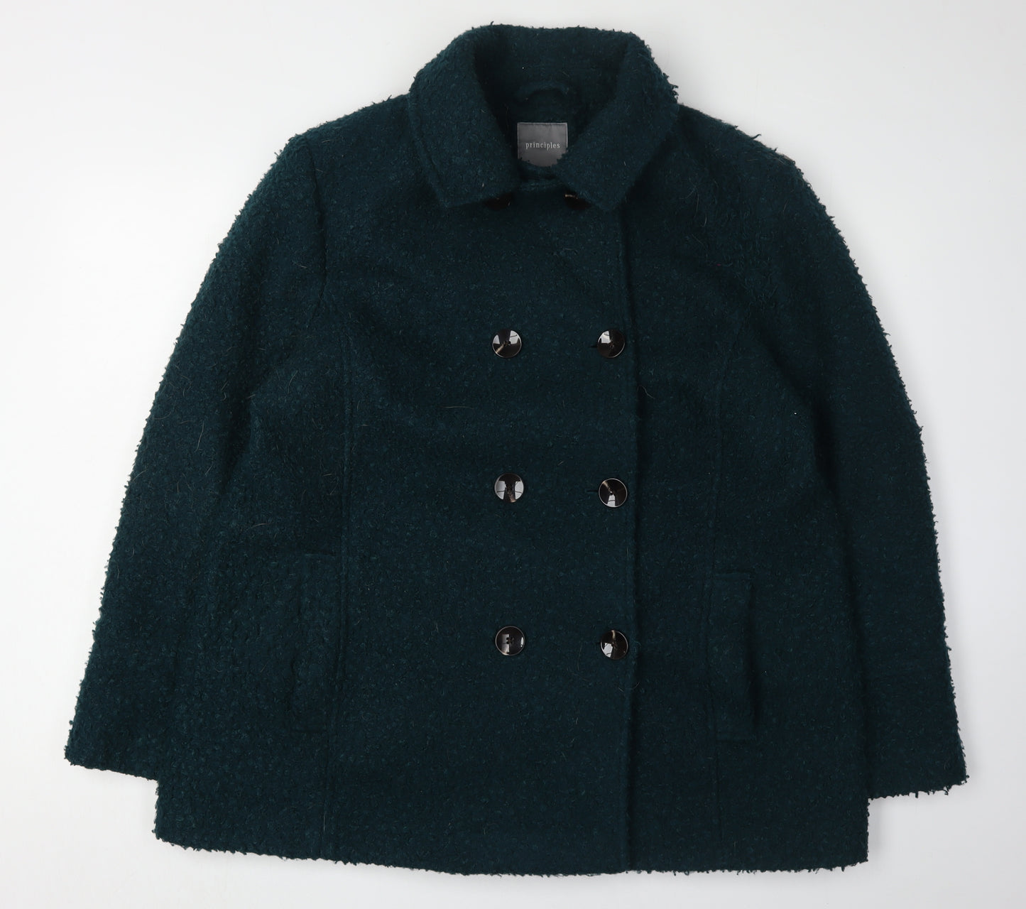 Principles Women's Blue Pea Coat Size 22
