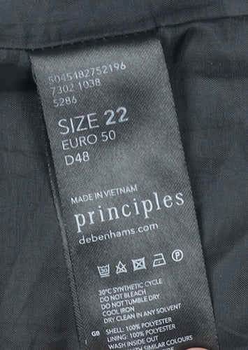 Principles Women's Blue Pea Coat Size 22