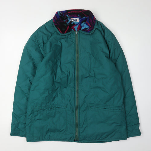 FILA Women's Green Quilted Jacket Size 16